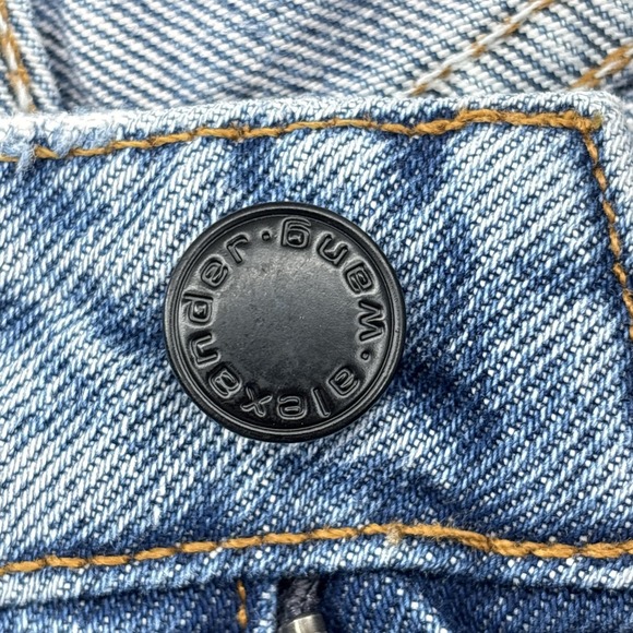 Alexander Wang Shorts Womens 25 High Rise Bite Denim Cutoff Raw Hem Made USA - Picture 14 of 16